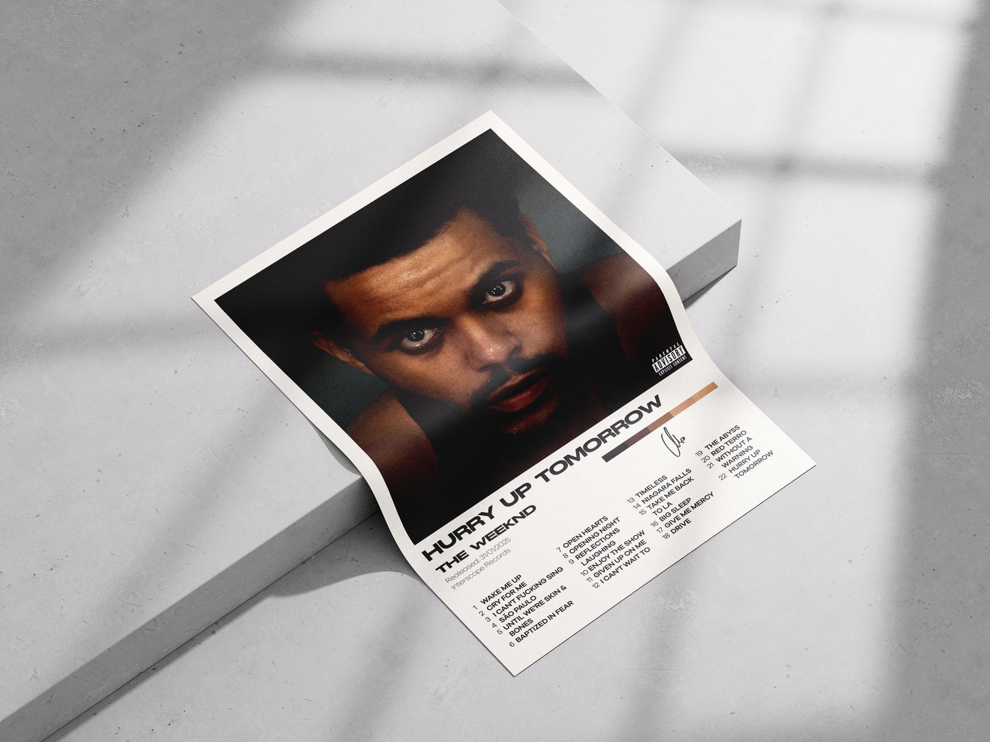 The Weeknd Album Hurry Up Tomorrow Poster