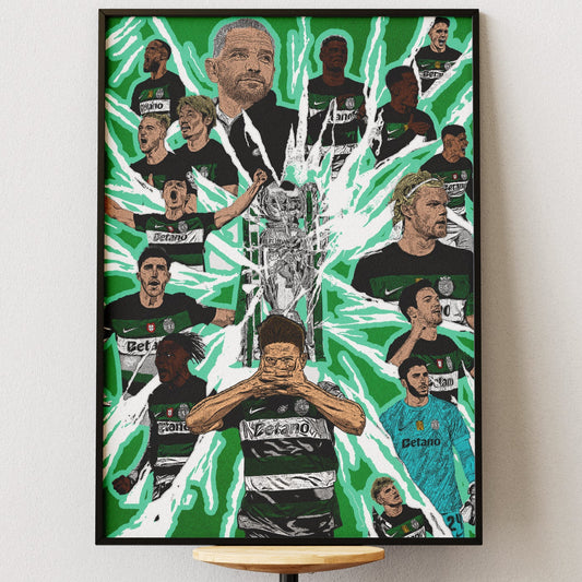 Sporting Clube de Portugal Campeão 2024/2025 - Poster Comics