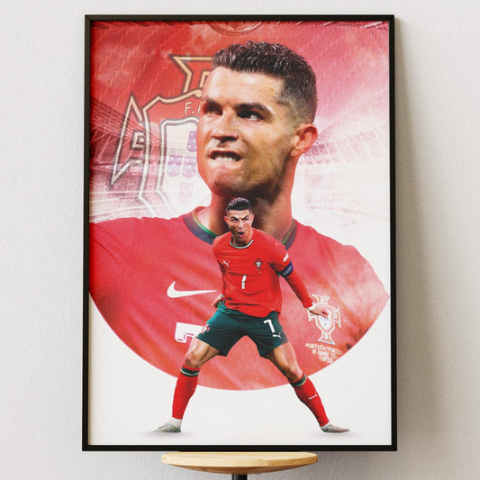 Cristiano Ronaldo Portugal Poster - Football Wall art