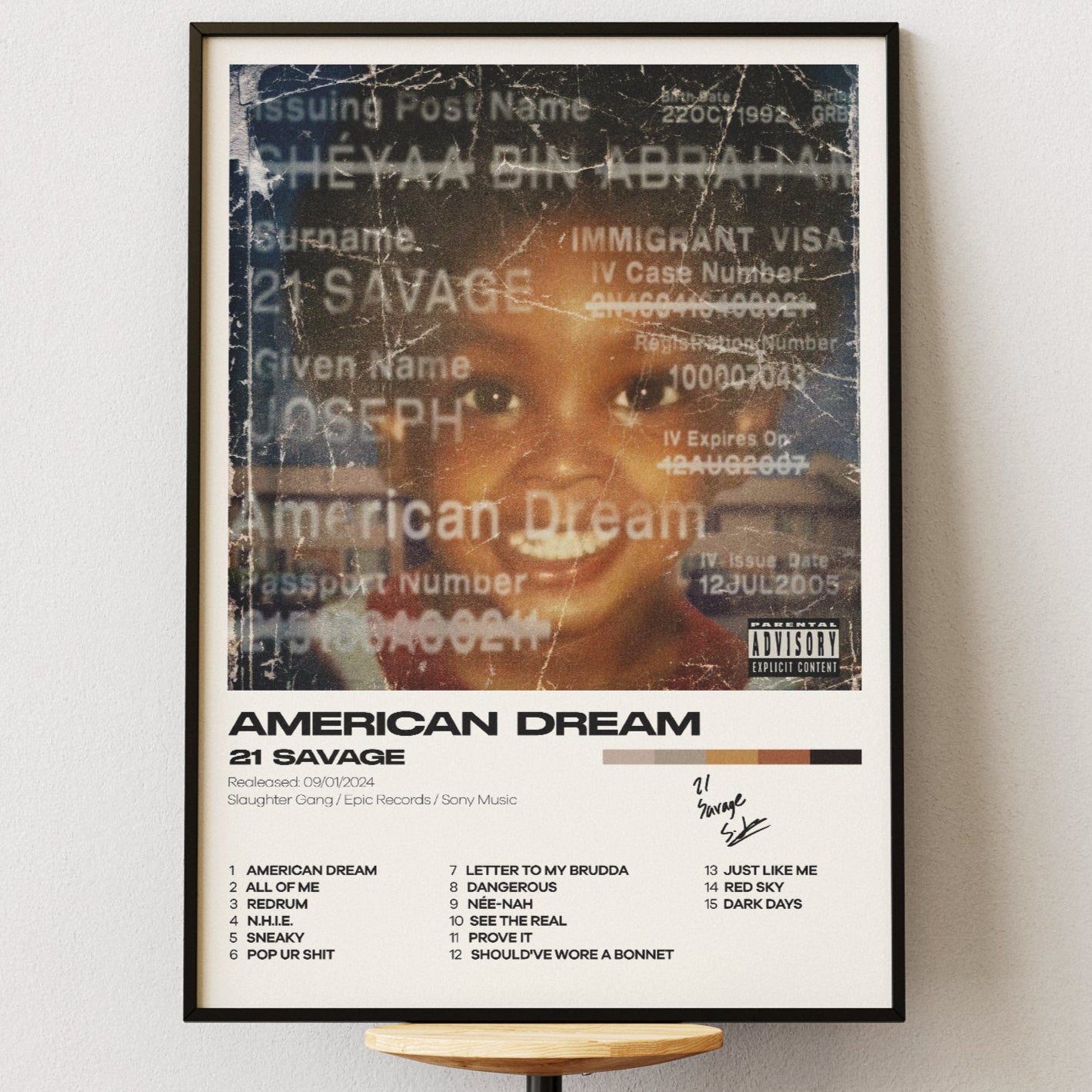21 Savage Album American Dream poster