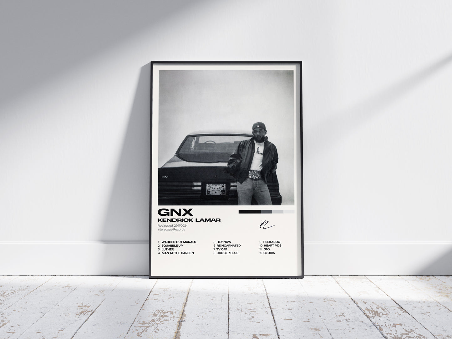 Kendrick Lamar Minimalistisches Albumposter - GNX Wandkunst - Digitaler Download Größen A1-A4