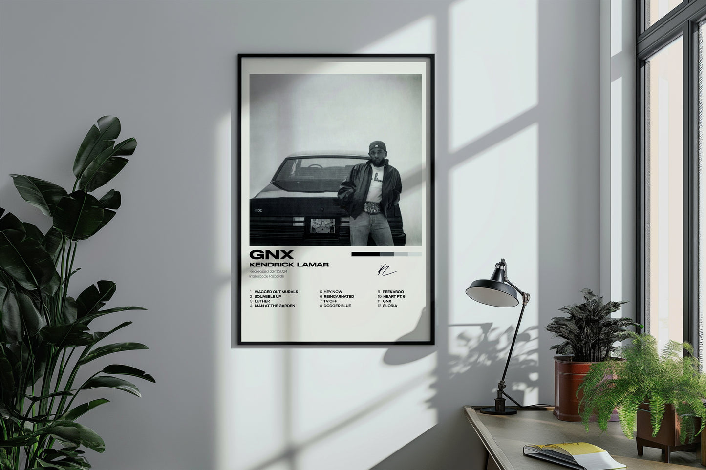 Kendrick Lamar Minimalistisches Albumposter - GNX Wandkunst - Digitaler Download Größen A1-A4