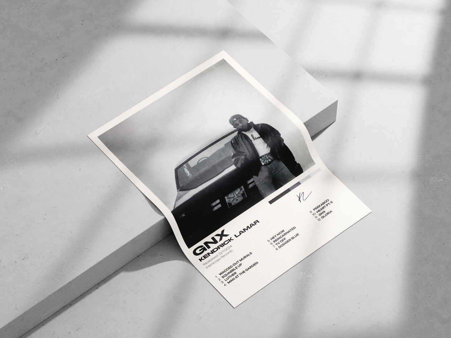 Kendrick Lamar Minimalistisches Albumposter - GNX Wandkunst - Digitaler Download Größen A1-A4